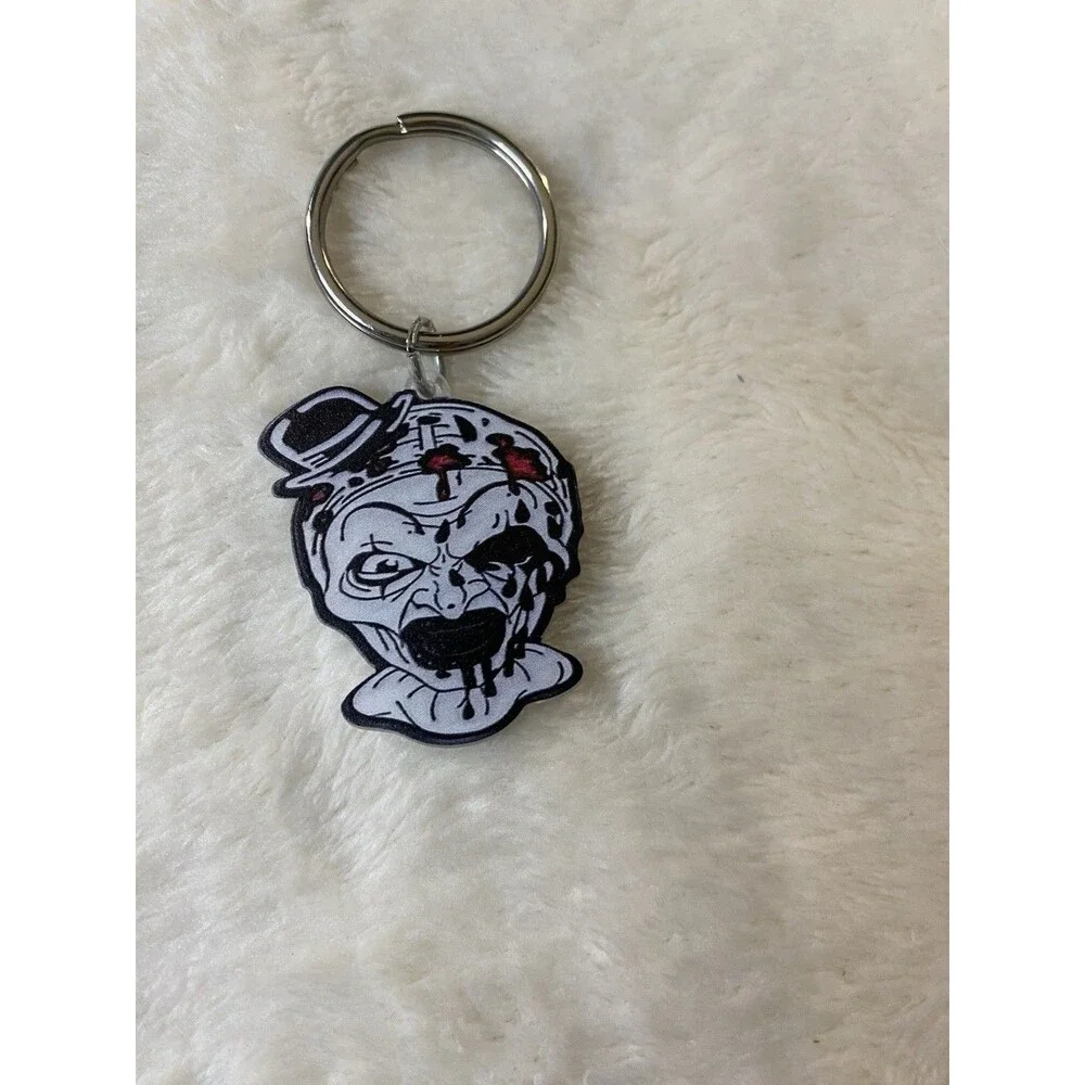 Halloween Horror Keychain Art the Clown Character Key Ring Terrifier Fan Gift